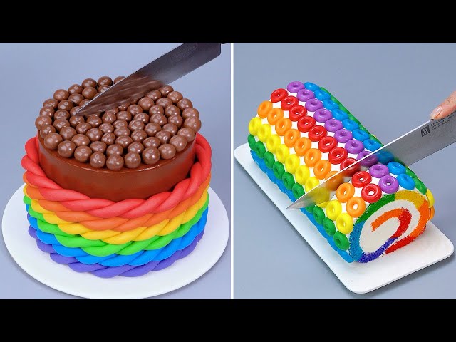 Genius & Creative Rainbow Cake Decorating Tutorials | How To Make Dessert Recipes
