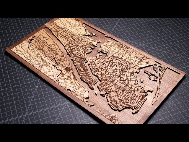 How to make a Simple Wood Map of NYC with a Laser Cutter