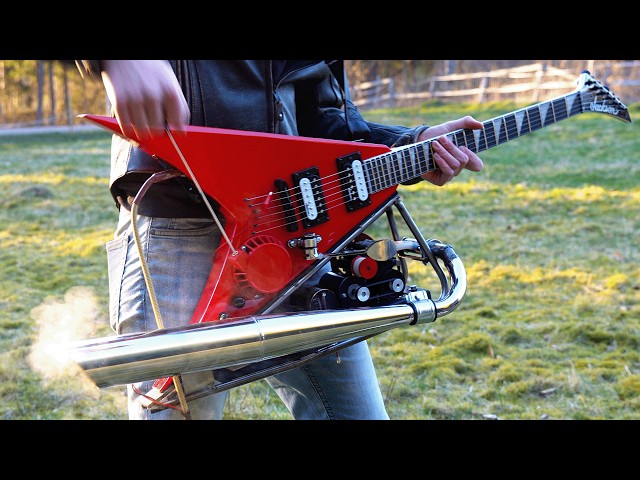 Gas powered electric guitar