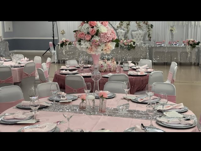 Pink And Silver Wedding Decoration Idea