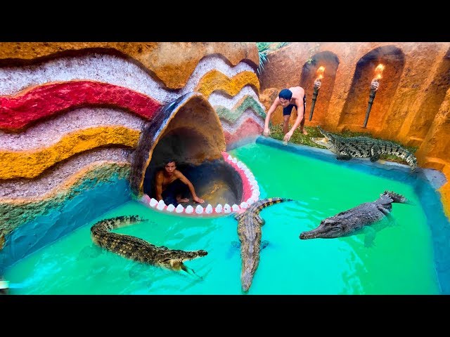 How To Build Swiming Pool Crocodile Around The Secret Underground House