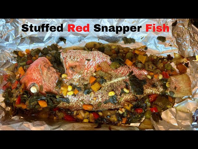 Stuffed Red Snapper Fish / Jamaican Style