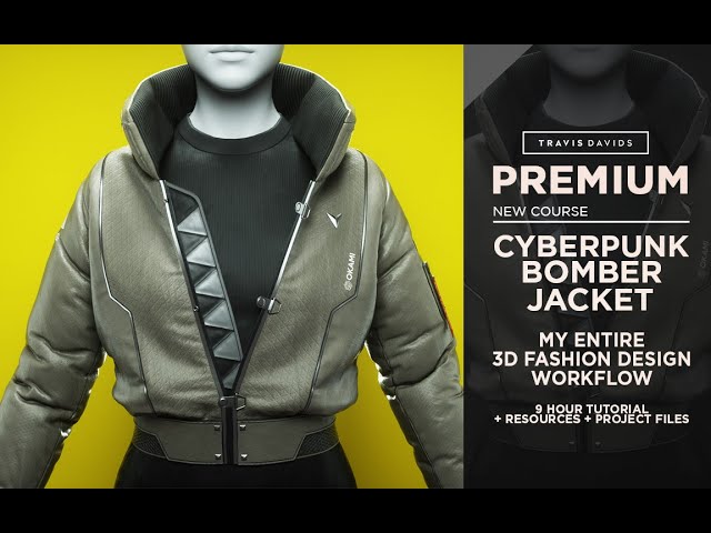 NEW COURSE - Cyberpunk Bomber Jacket - 3D Fashion Design Course