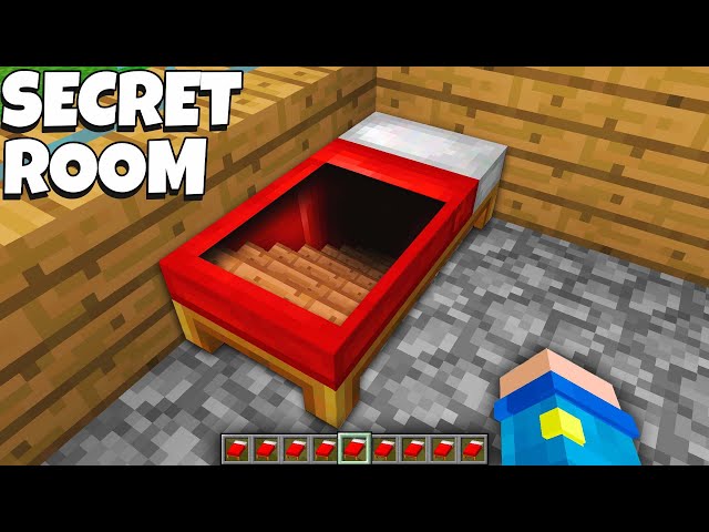 How to BUILD SUPER SECRET PASSAGE in BED in Minecraft ? BED TUNNEL ! in Minecraft
