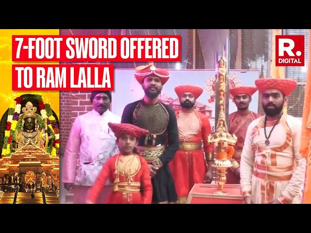 Maharasthra devotees gift Seven feet ‘Nandak Khadak’ sword to Lord Ram in Ayodhya