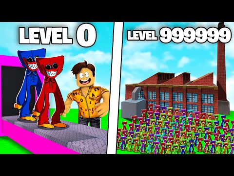 Building the BIGGEST HUGGY WUGGY FACTORY in Roblox Huggy Wuggy Tycoon (Poppy Playtime)