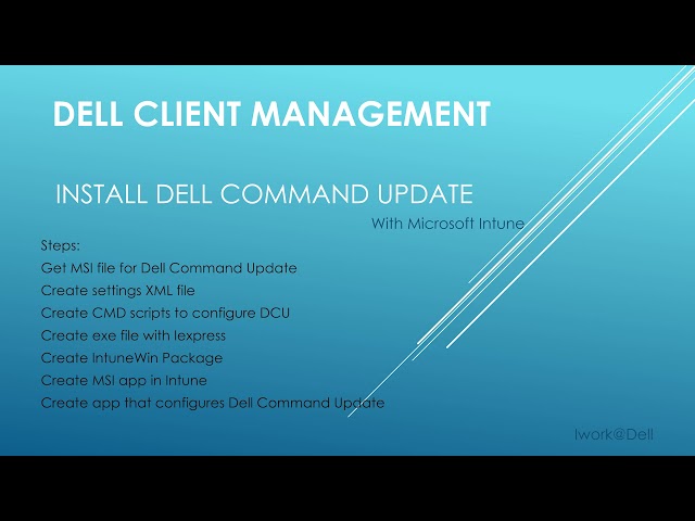 Install Dell Command Update with Intune. UPDATED.