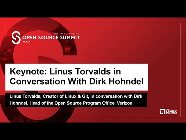 Keynote: Linus Torvalds, Creator of Linux & Git, in Conversation with Dirk Hohndel
