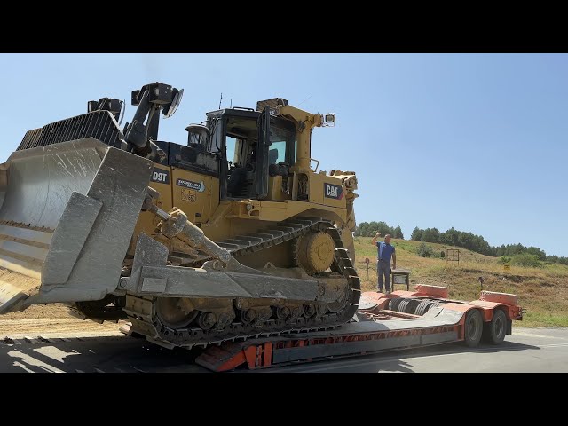 Loading & Transporting The Caterpillar D9T Bulldozer - Sotiriadis/Labrianidis Mining Works - 4K