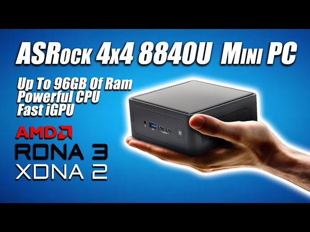 The All-New ASRock 4X4 8840U Is A Super FAST Ultra Tiny Mini PC! Hands On