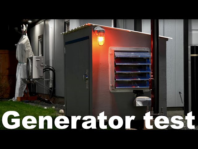 Testing my backup generator night time power outage test