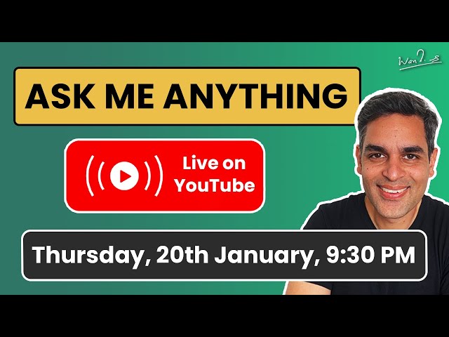 Ask Me Anything! | YouTube LIVE with Ankur Warikoo | Personal Finance, Career and Life!