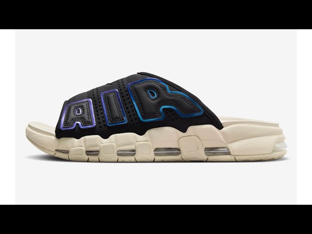 Photos of the Nike Air More Uptempo Slides Retail Price $85 Sneakerhead News 2023 👎🏿👎🏿