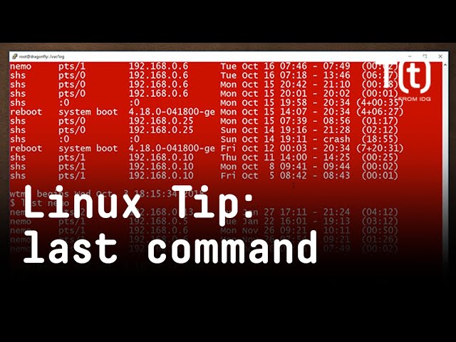 How to use the last command: 2-Minute Linux Tip
