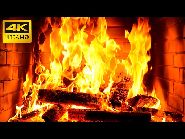 🔥 Cozy Crackling Fireplace Retreat (10 Hours) Serene Ambiance with Soothing Sounds 🔥 Fireplace 4K