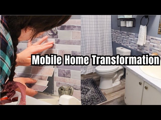 OLD SINGLE WIDE TRANSFORMATION // MOBILE HOME MAKEOVER // HOME IMPROVEMENTS BATHROOM