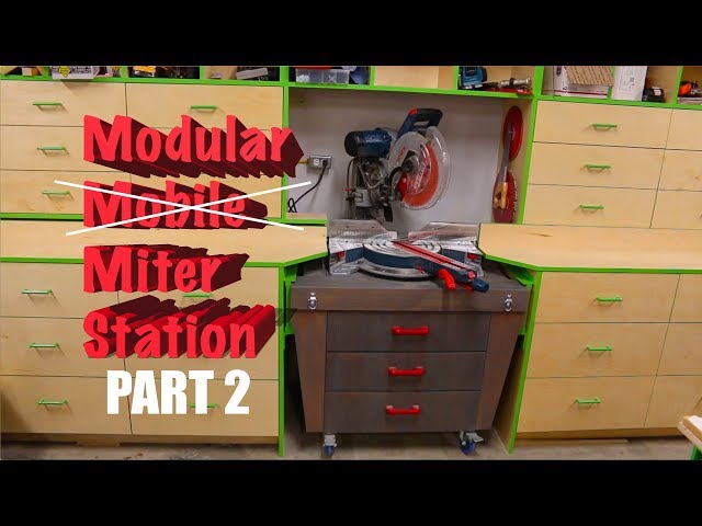 Modular Mobile Miter Saw Station with Cabinet Extensions (Part 2)