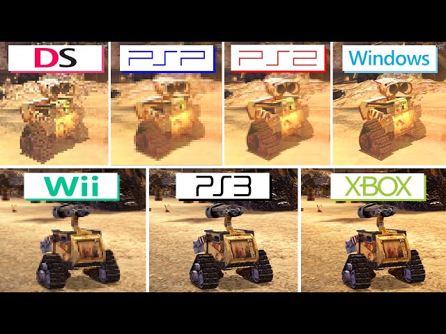 WALL-E (2008) DS vs PSP vs PS2 vs PC vs Wii vs PS3 vs XBOX 360 [ Full Comparison! ]