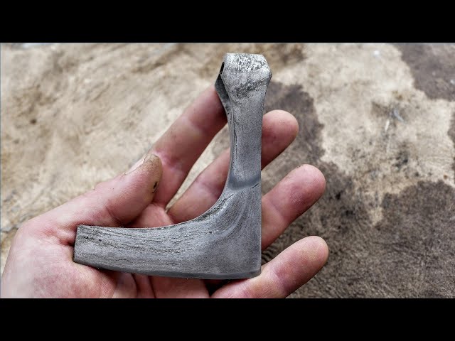 Blacksmithing. Forging process of the Viking Age battle axe.