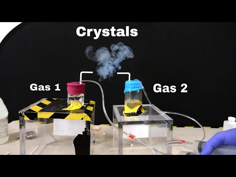 Making Smoke Crystals From Ammonia Gas and Hydrogen Chloride Gas