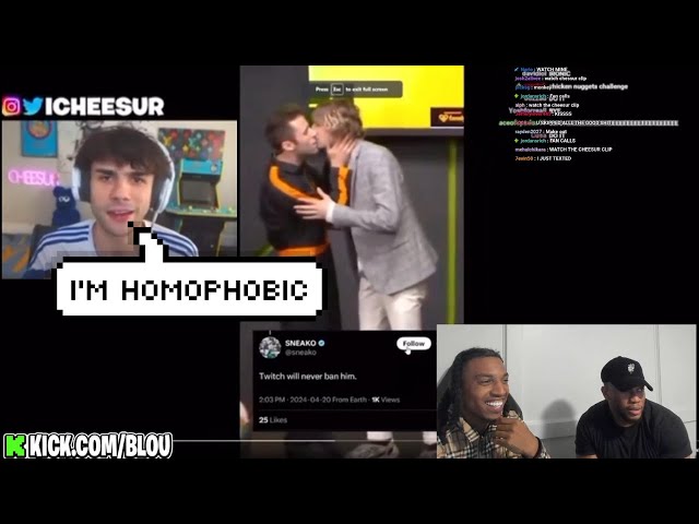 Zias & Blou reacts to Cheesur saying he's "Homophobic" after seeing xQc Kissing another Man