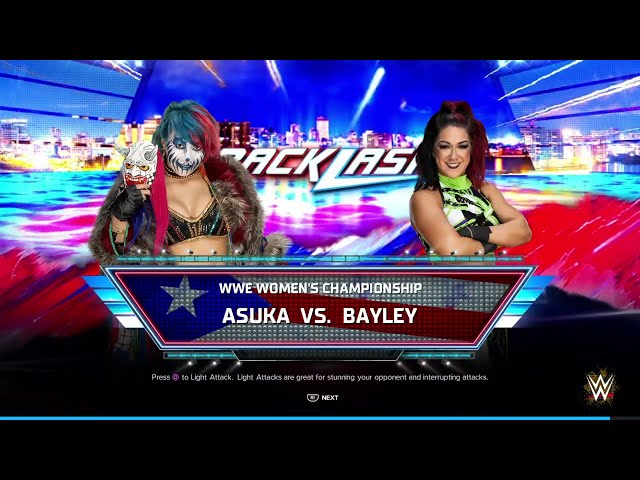 ASUKA vs BAYLEY WWE 2K24 Championship Full Match
