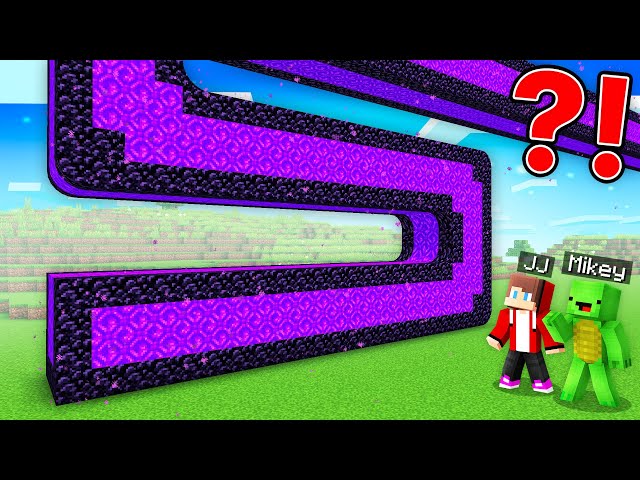 JJ and Mikey Found a CROKED PORTAL in Minecraft Maizen!