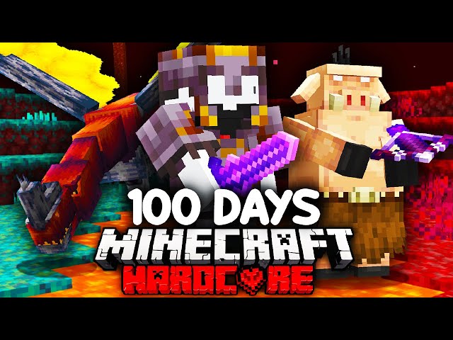 I Survived 100 Days in the Custom NETHER in Minecraft...
