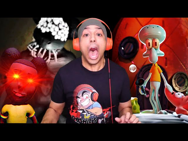 SINISTER SQUIDWARD AND AMANDA BOTH WANT ME DEAD!! [2 SCARY GAMES]