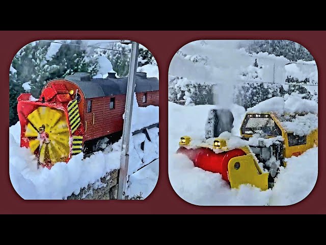 Harter Einsatz 2024 Schneekatastrophe auf der Bernina Bahn
