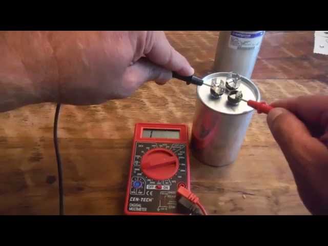 How to test a Dual Run Capacitor from Air Conditioner with a Multimeter