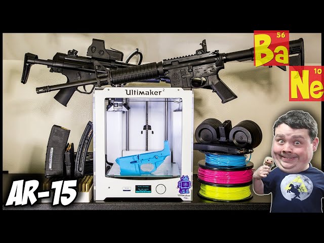 I 3D Printed an AR-15 Assault Rifle Lower Receiver on my 3D Printer in PLA 😎 - @Barnacules