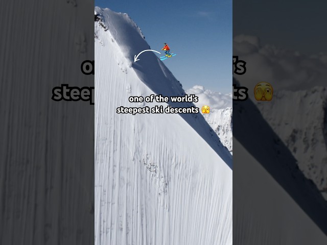 World’s Steepest Ski Descent?! 🥶😳