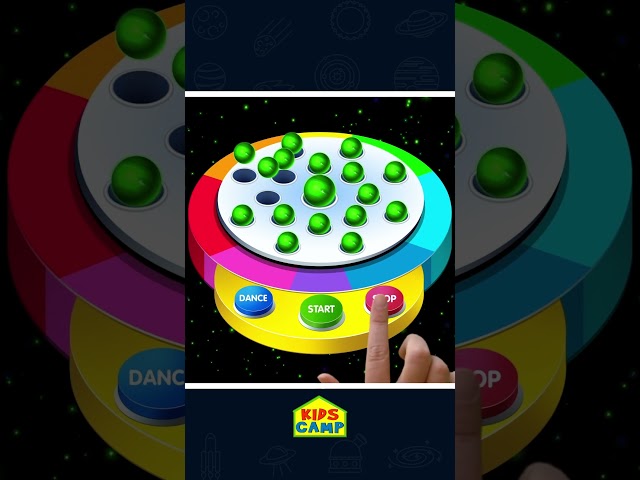Learn Colors For Kids With Dancing Space Balls #shorts #learncolors
