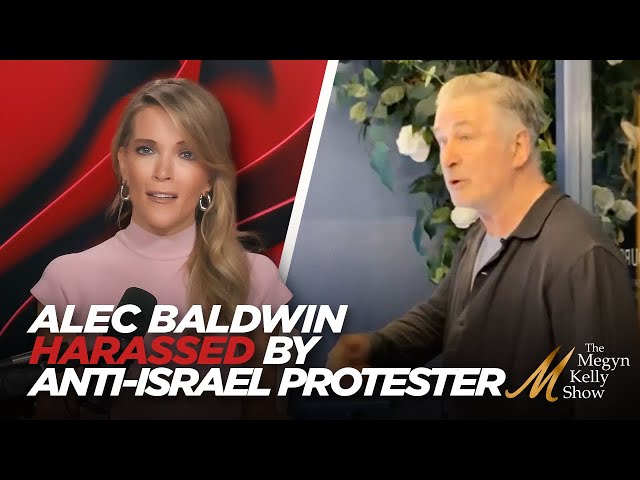 Alec Baldwin Harassed by Annoying Anti-Israel Protester, with Dave Aronberg and Mike Davis