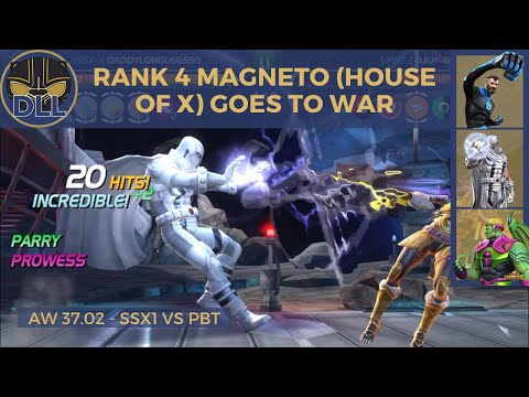 Rank 4 Magneto (House of X) Goes to War - Alliance War 37.02 - SSx1 vs PBT