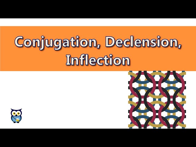 Conjugation, Declension, Inflection