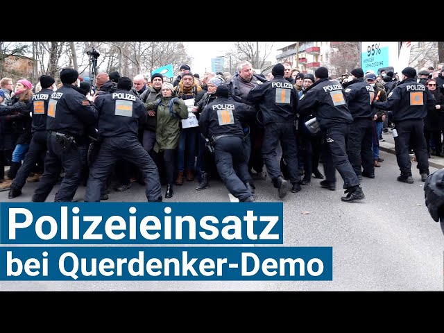 Polizeieinsatz bei Querdenker-Demo am 13.03.2021 in Dresden