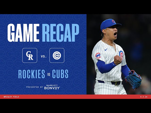 Game Highlights: Cubs Battle to Beat Resilient Rockies Earning First Sweep of the Season | 4/3/24