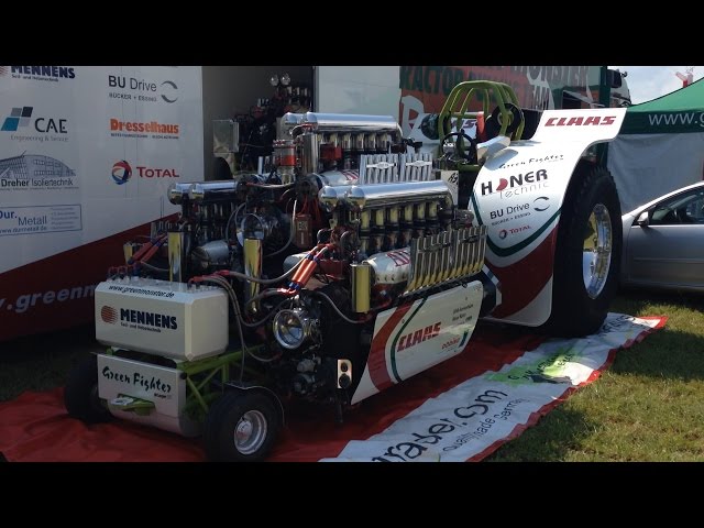 Green Fighter 4300kg Heavy Modified -  Eurocup / 5. DM Tractor Pulling - Brande 2014