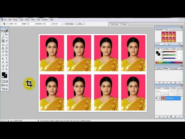 create Passport size Photo in adobe Photoshop 7.0