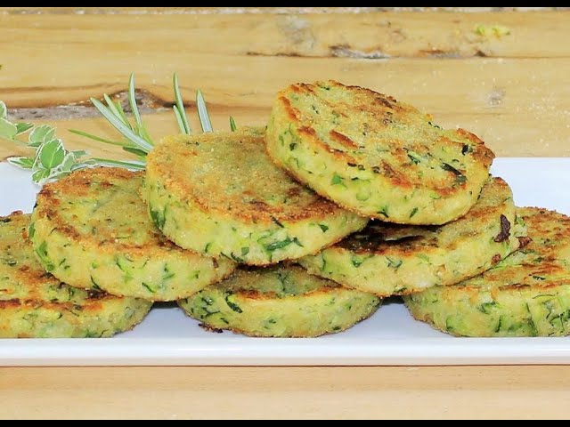 GOLDEN ZUCCHINI BURGER WITHOUT FRYING WITHOUT OVEN recipe zucchini without oven