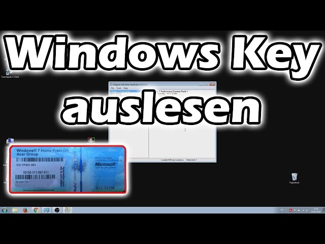 Windows Lizenzschlüssel / Product Key auslesen mit Magical Jelly Bean Keyfinder
