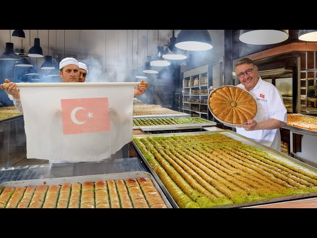Legendary Turkish Baklava and the making process! Best Turkish street food