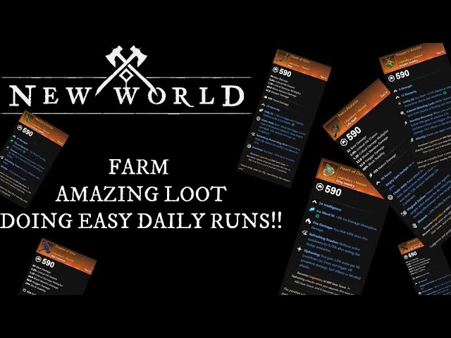 New World New Player 590 Loot For Doing Easy Daily Chest Runs!!! Heliopolis and MORE!!