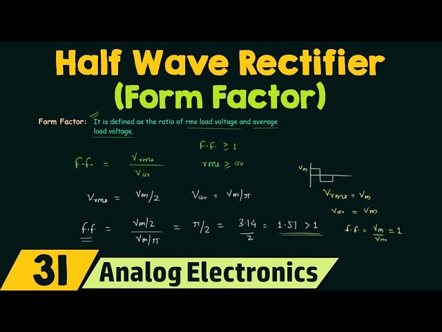 Half Wave Rectifier (Form Factor)