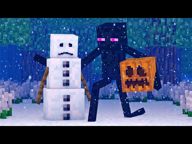 Snowman & Villager Life 1 - Minecraft Animation