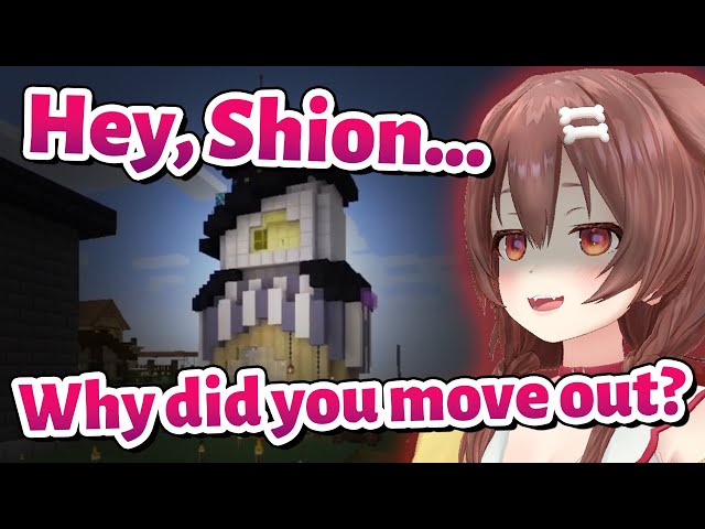 Korone unhappy with Shion moving out【Minecraft/Hololive Clip/EngSub】