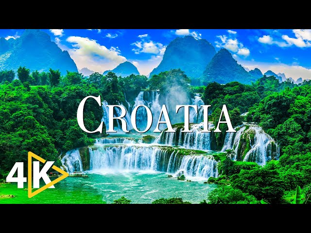 FLYING OVER CROATIA (4K UHD) - Soothing Music Along With Beautiful Nature Videos