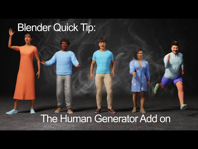 Blender Quick Tip: The Human Generator Add on